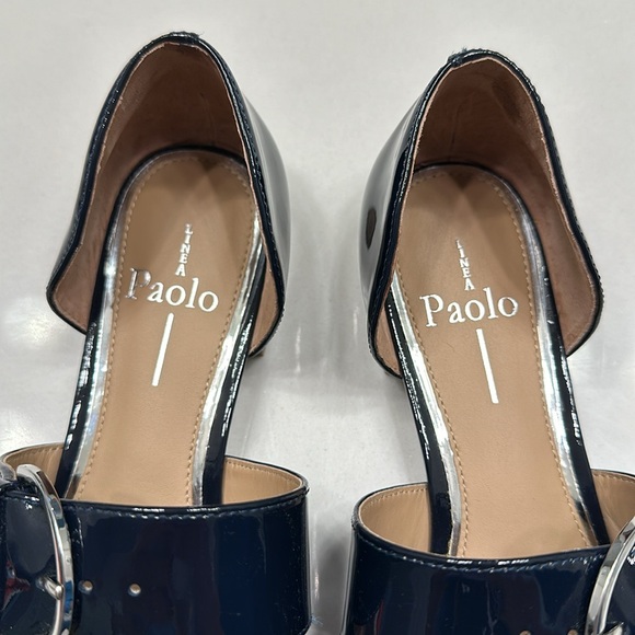 Navy blue patent flats by Paulo size 7 - Picture 5 of 9
